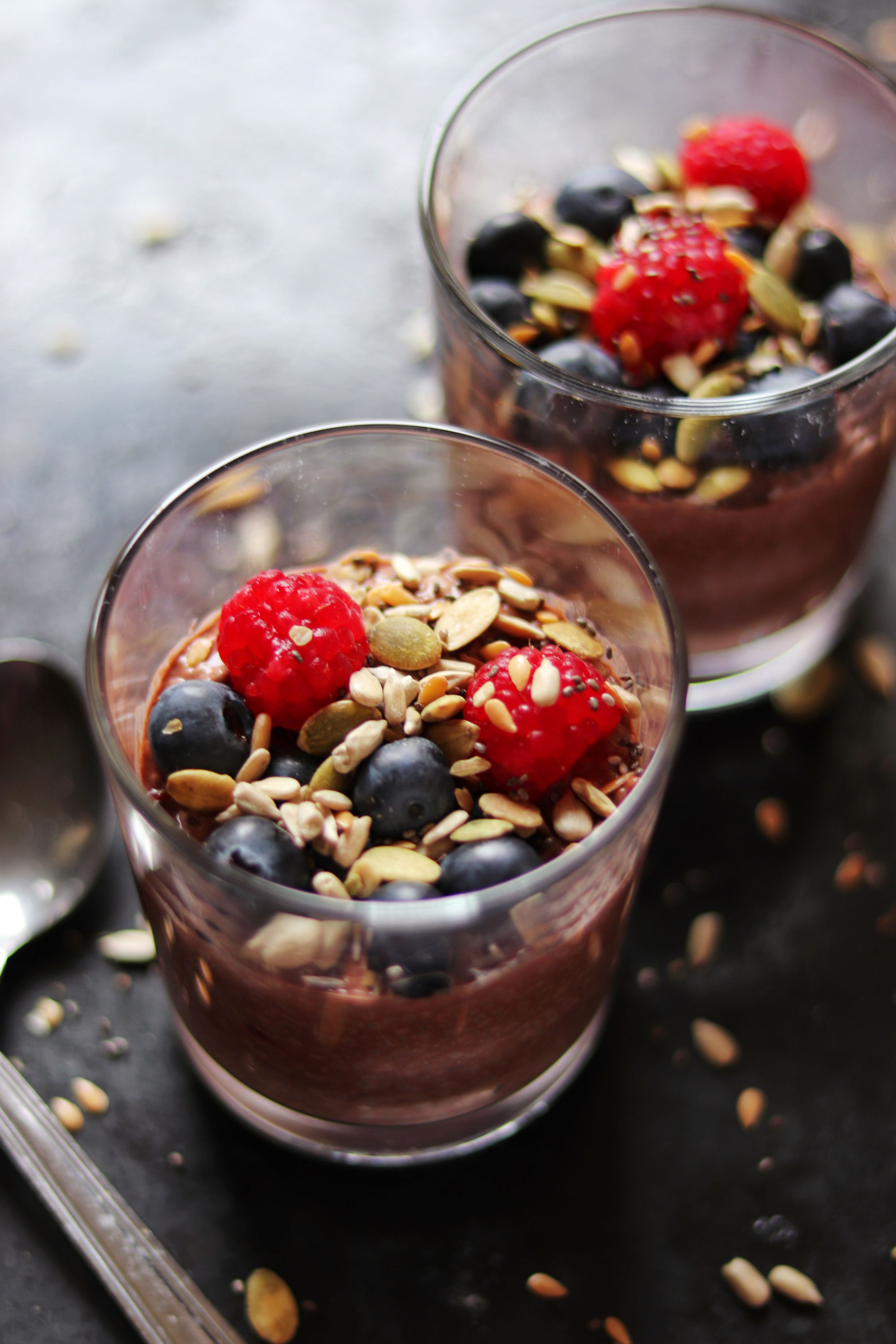 Chocolate chia seeds pudding