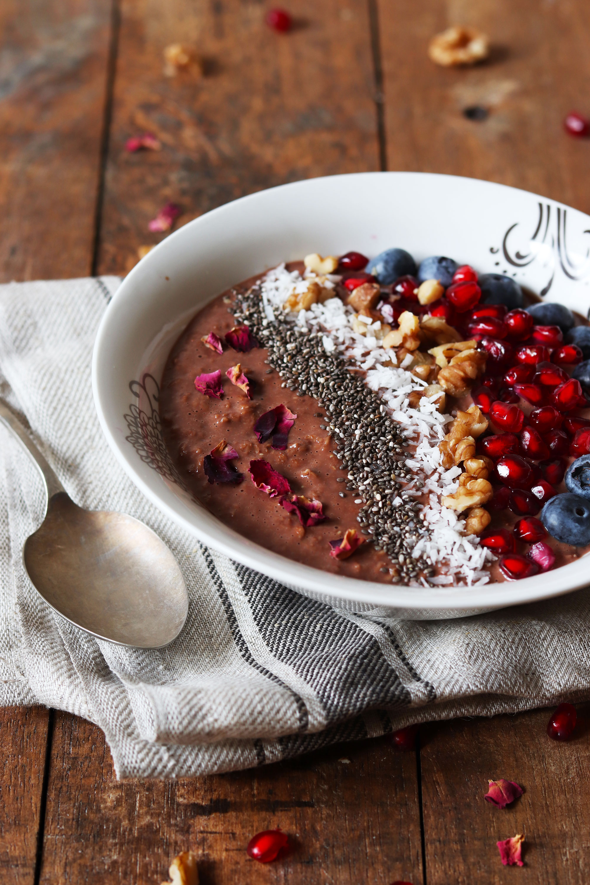 Dark chocolate porridge