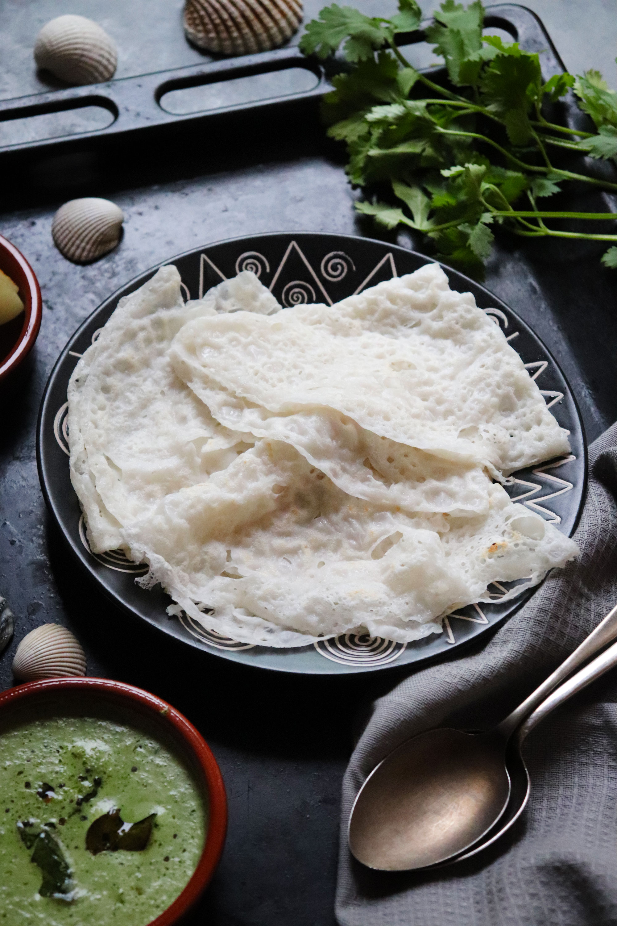 Neer Dosa (Rice crepes) 