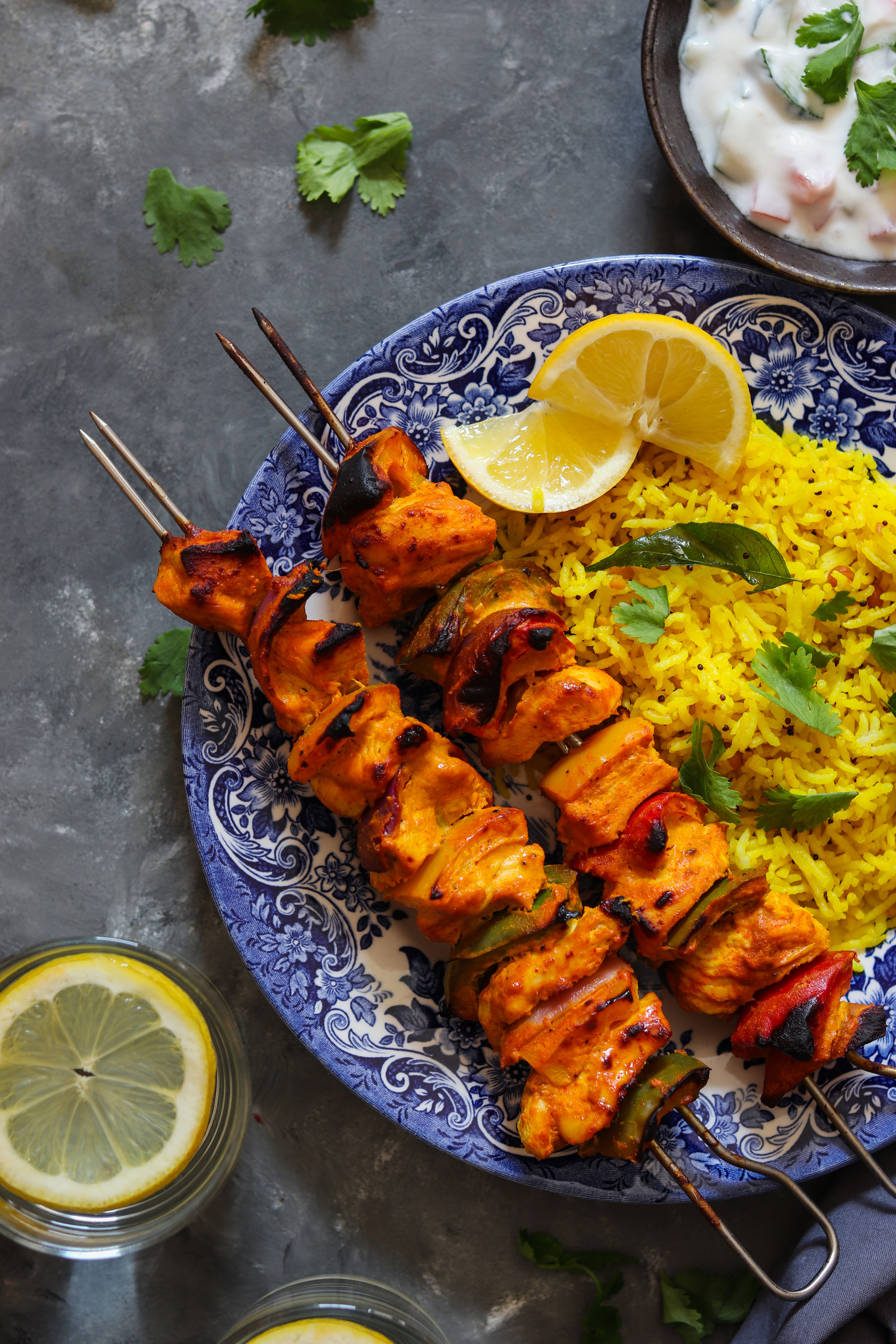 Tandoori chicken skewers 