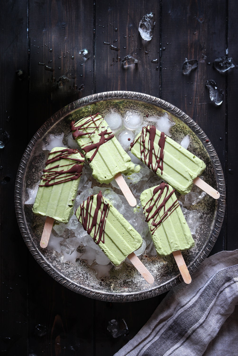 Matcha Yogurt Popsicles