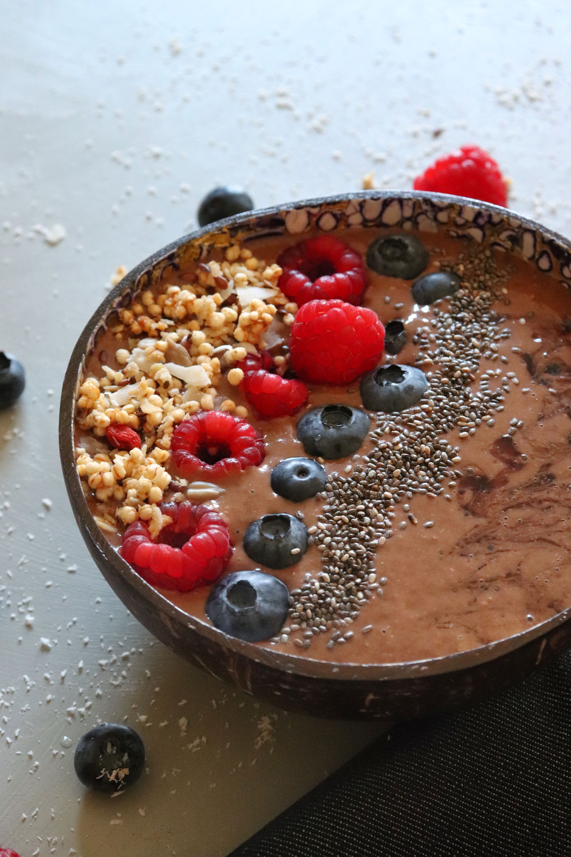 Mocha chocolate peanut butter smoothie