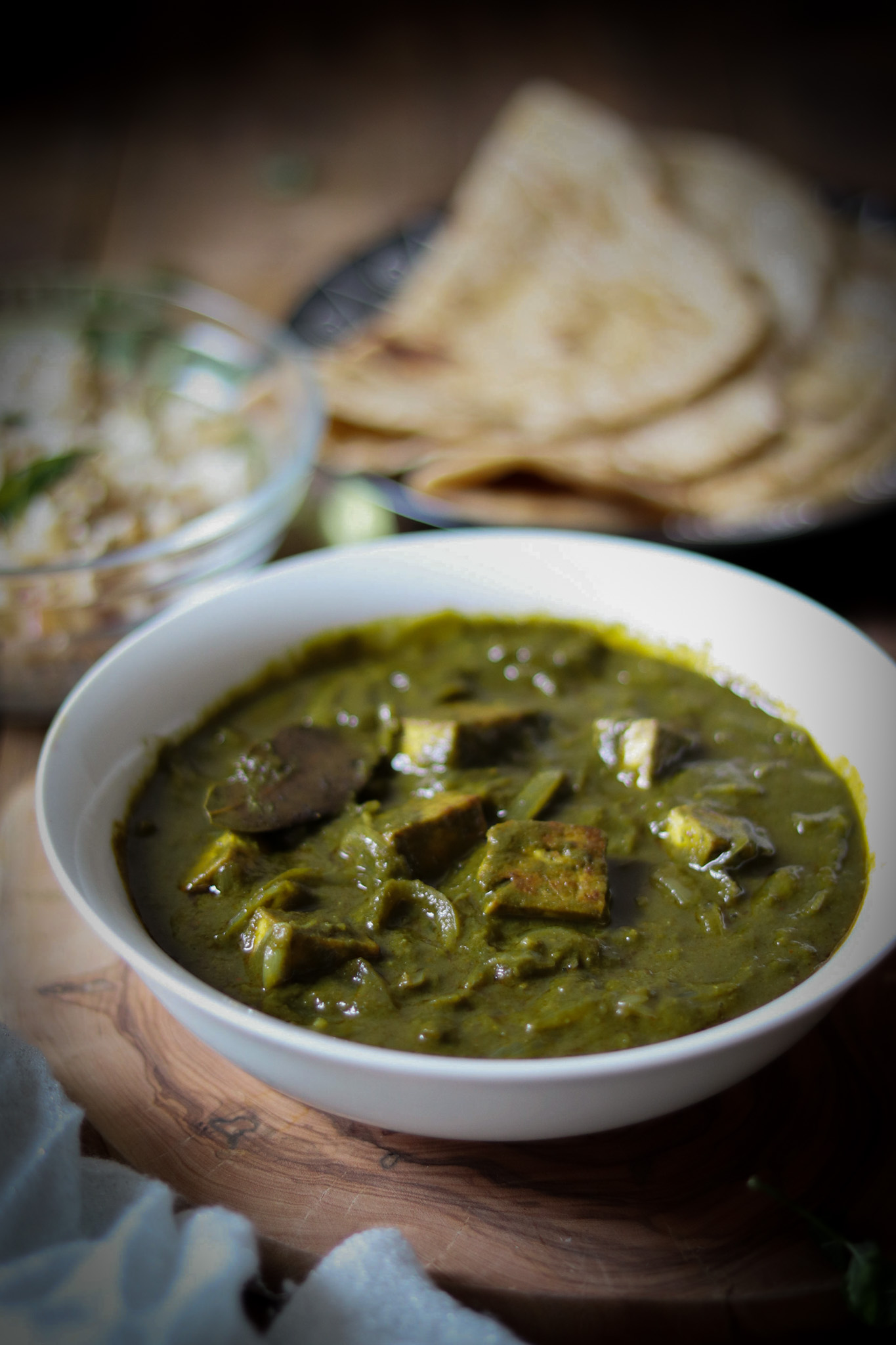 Tofu and spinach curry (Palak Tofu - Vegan and vegetarian)