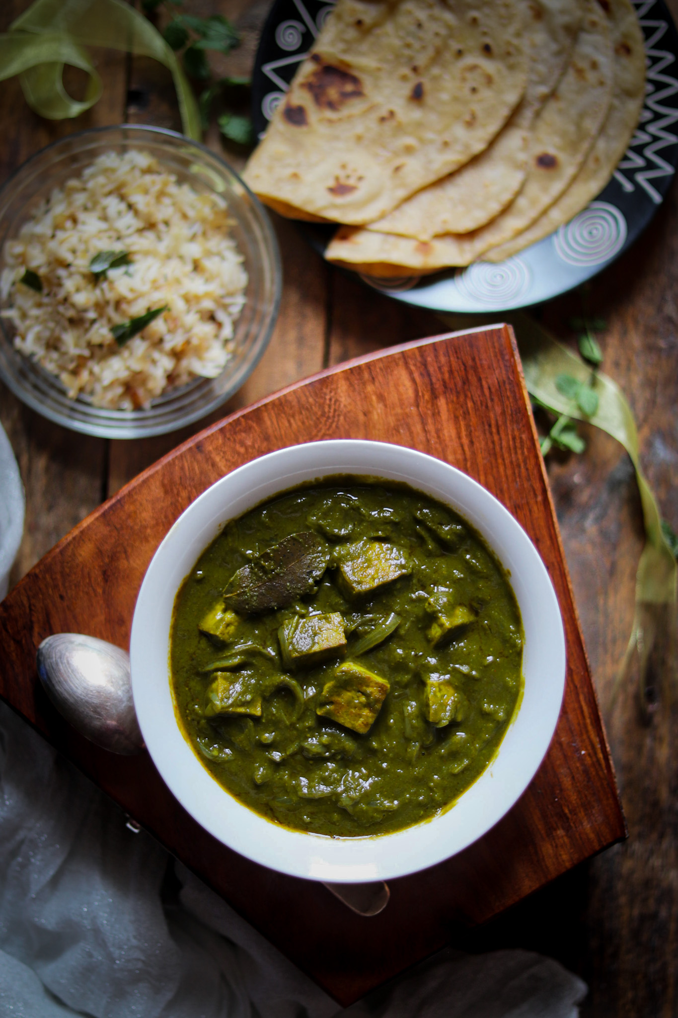 Tofu and spinach curry (Palak Tofu - Vegan and vegetarian)