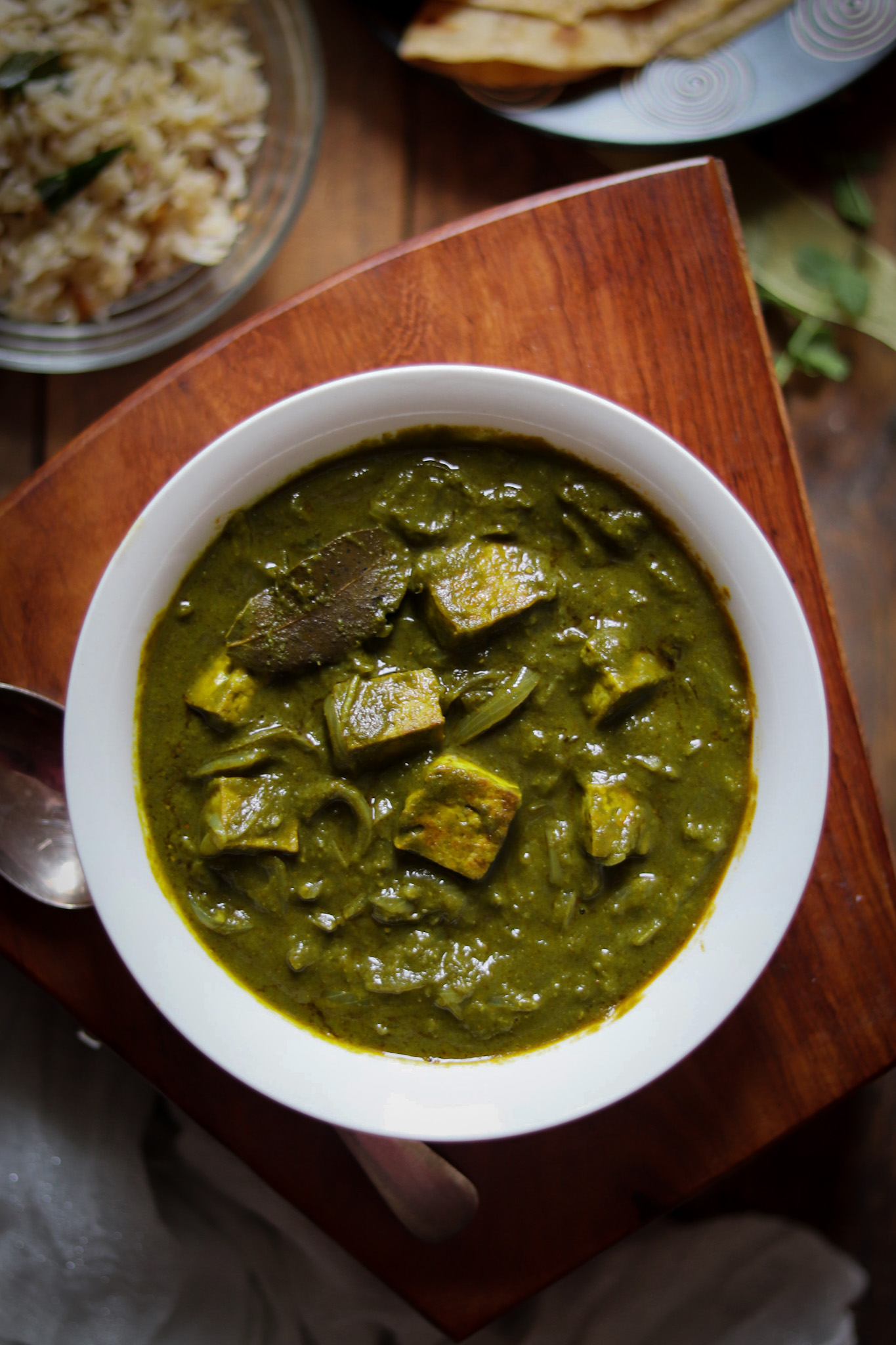 Tofu and spinach curry (Palak Tofu - Vegan and vegetarian)