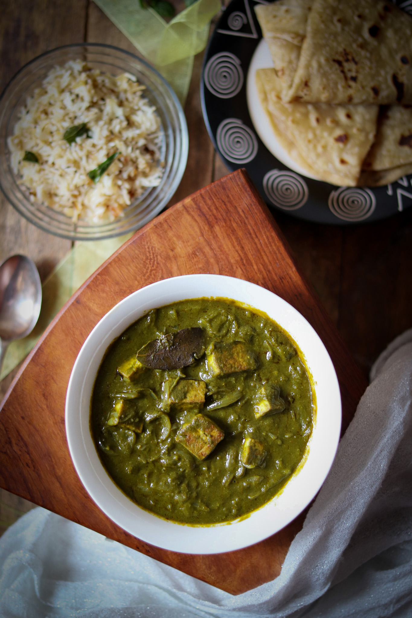 Tofu and spinach curry (Palak Tofu - Vegan and vegetarian)