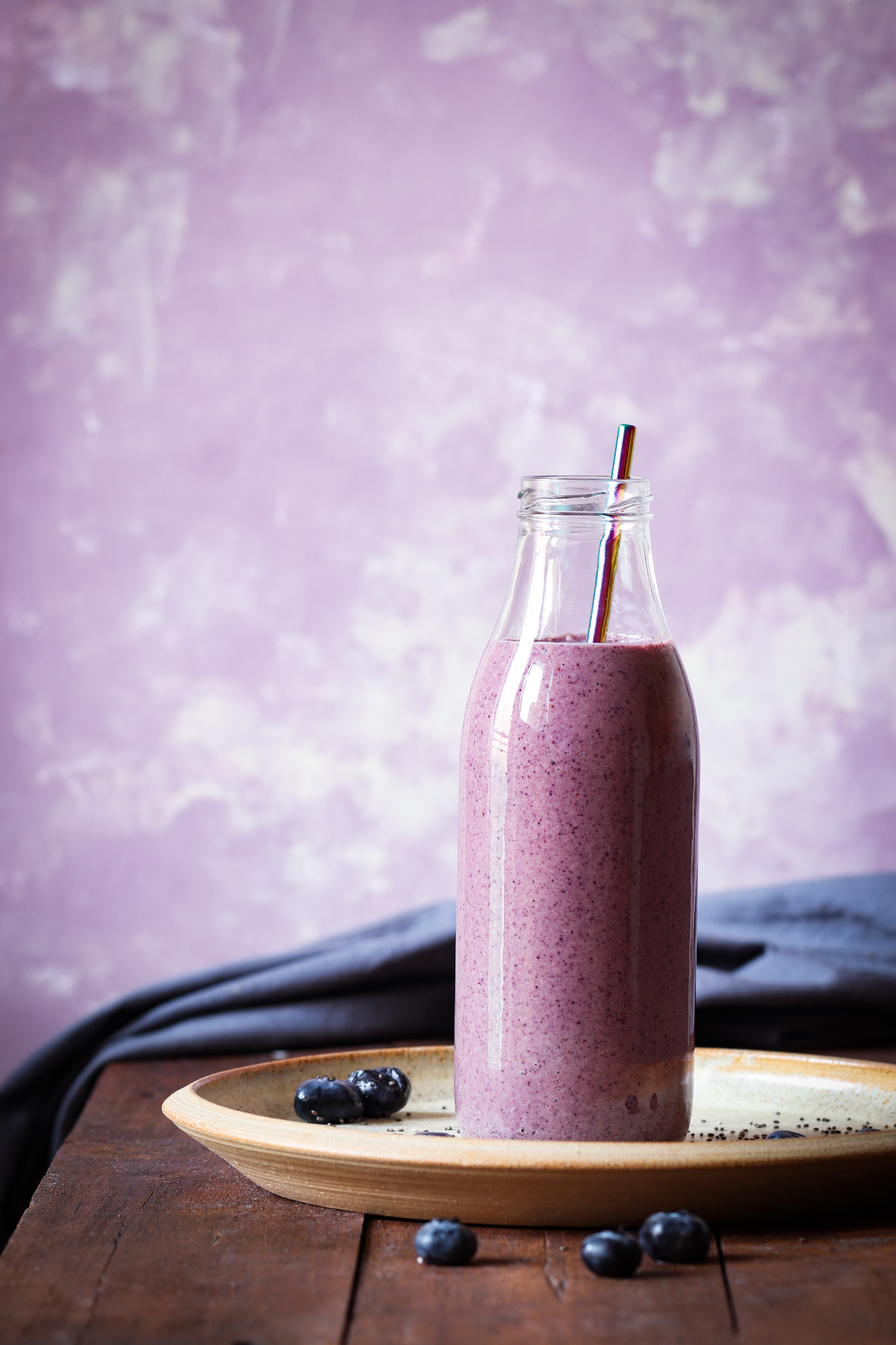 Banana and bluberry smoothie