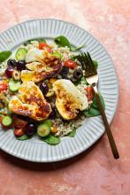 Grilled Halloumi couscous salad | Soulful And Healthy