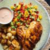 Harissa grilled chicken with pearl couscous salad